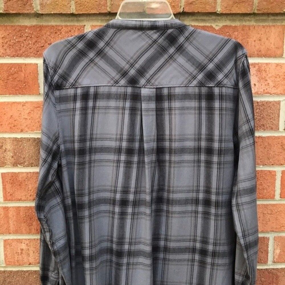Michael Stars Highline Plaid Hi-Lo Shirt Dress sz Medium - Picture 6 of 14